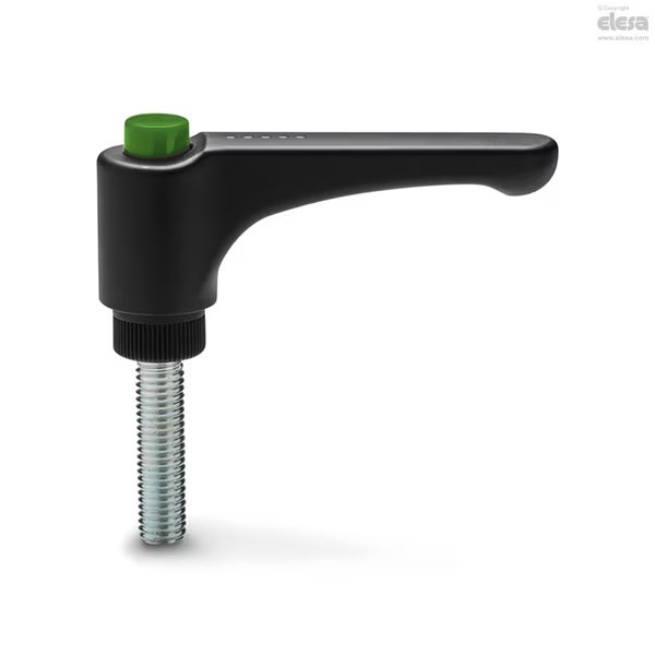 Zinc-plated steel threaded stud, ERW.30 p-10-24x1-C17, Elesa, Mfr#: ERW-p (inch sizes)